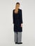 Cappotto lungo con revers satinati