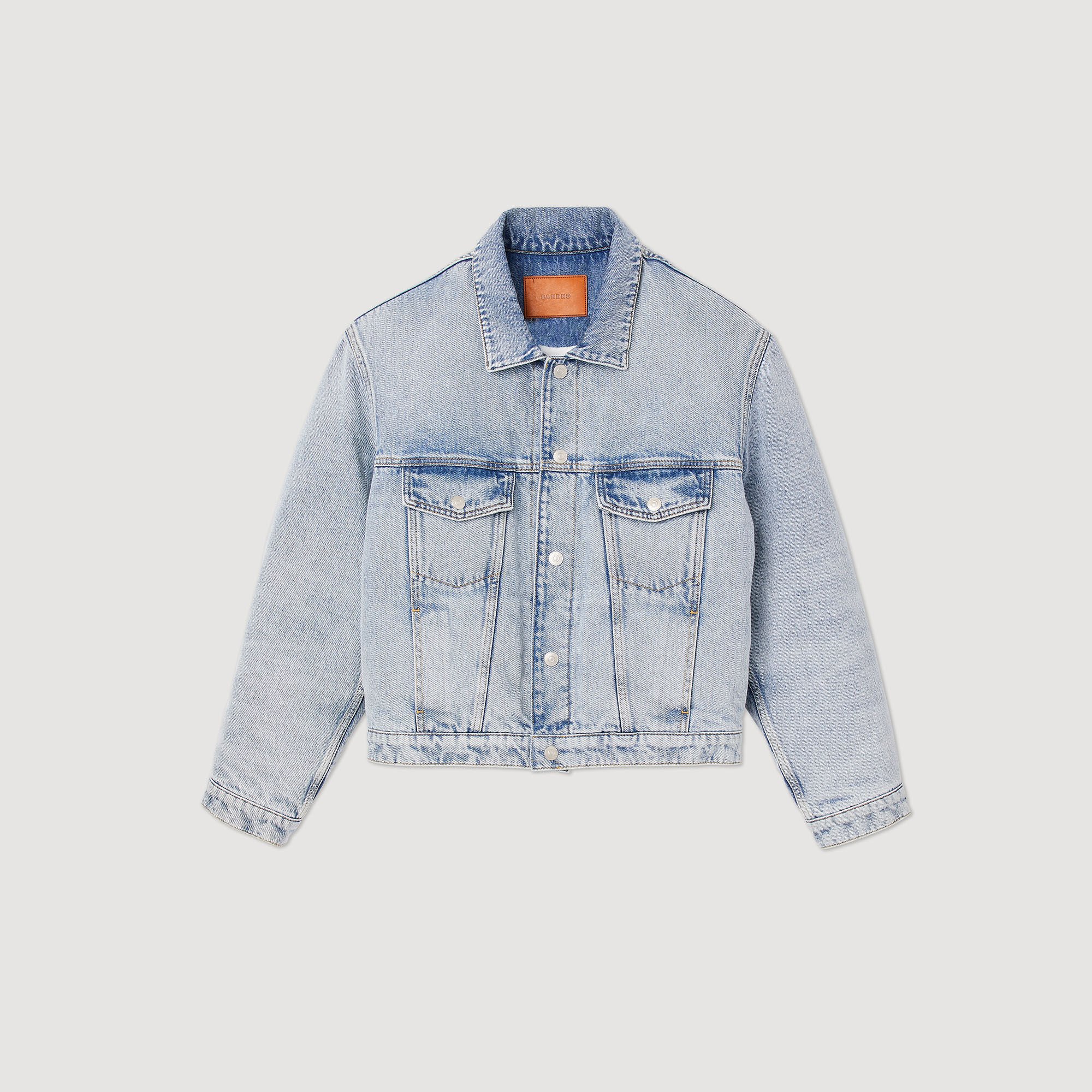Giubbotto in denim felpato