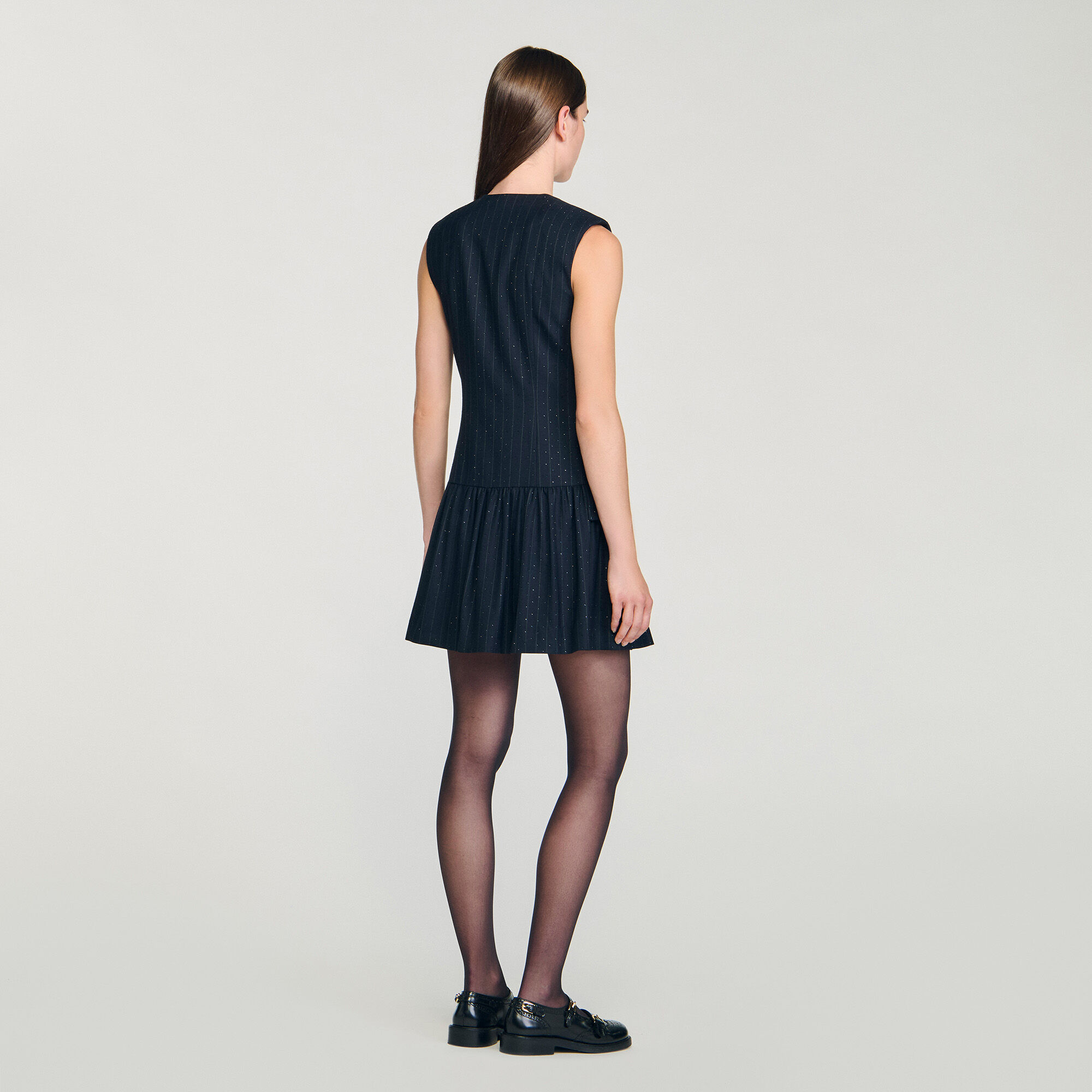 Abito corto tailleur con strass
