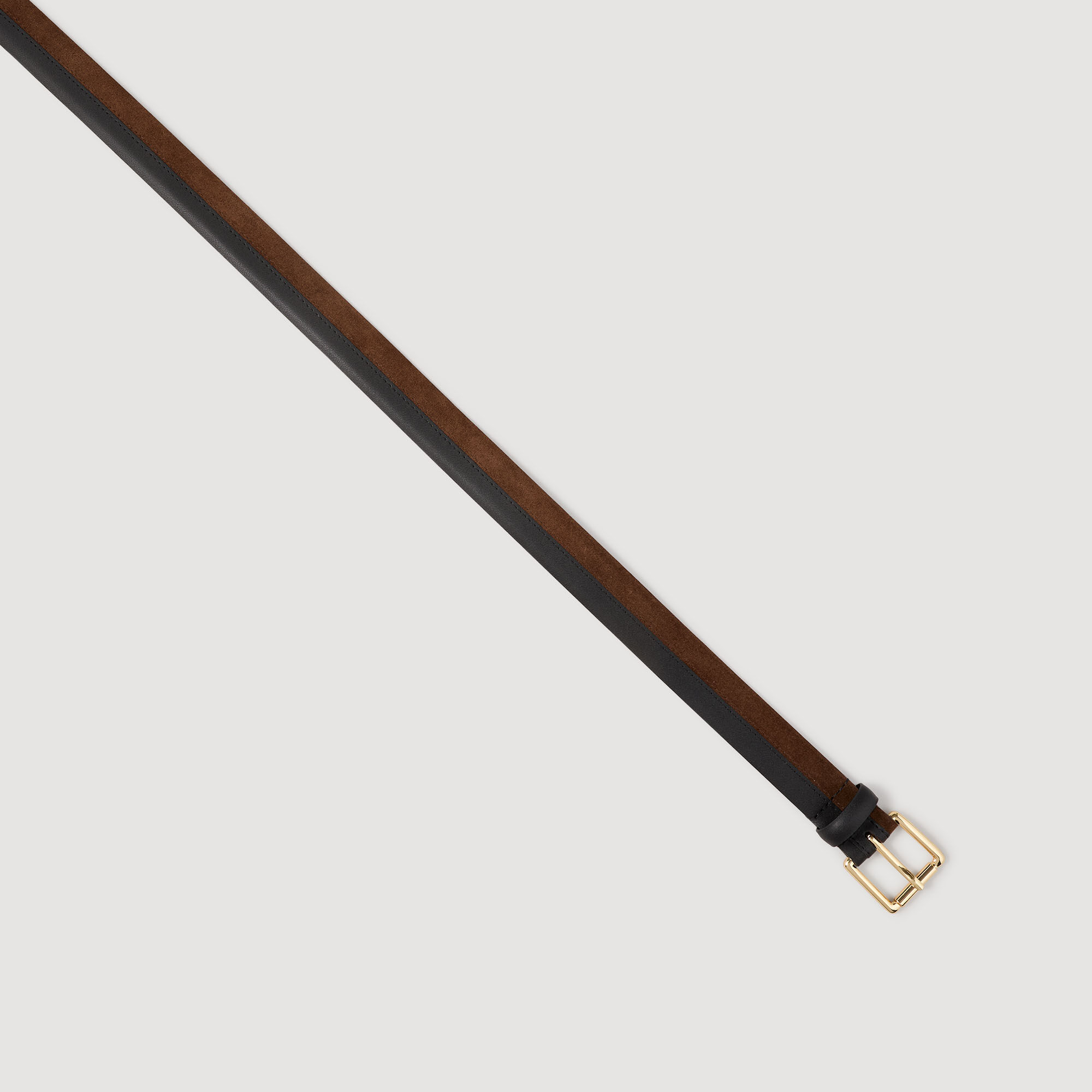 Cintura in pelle bicolor