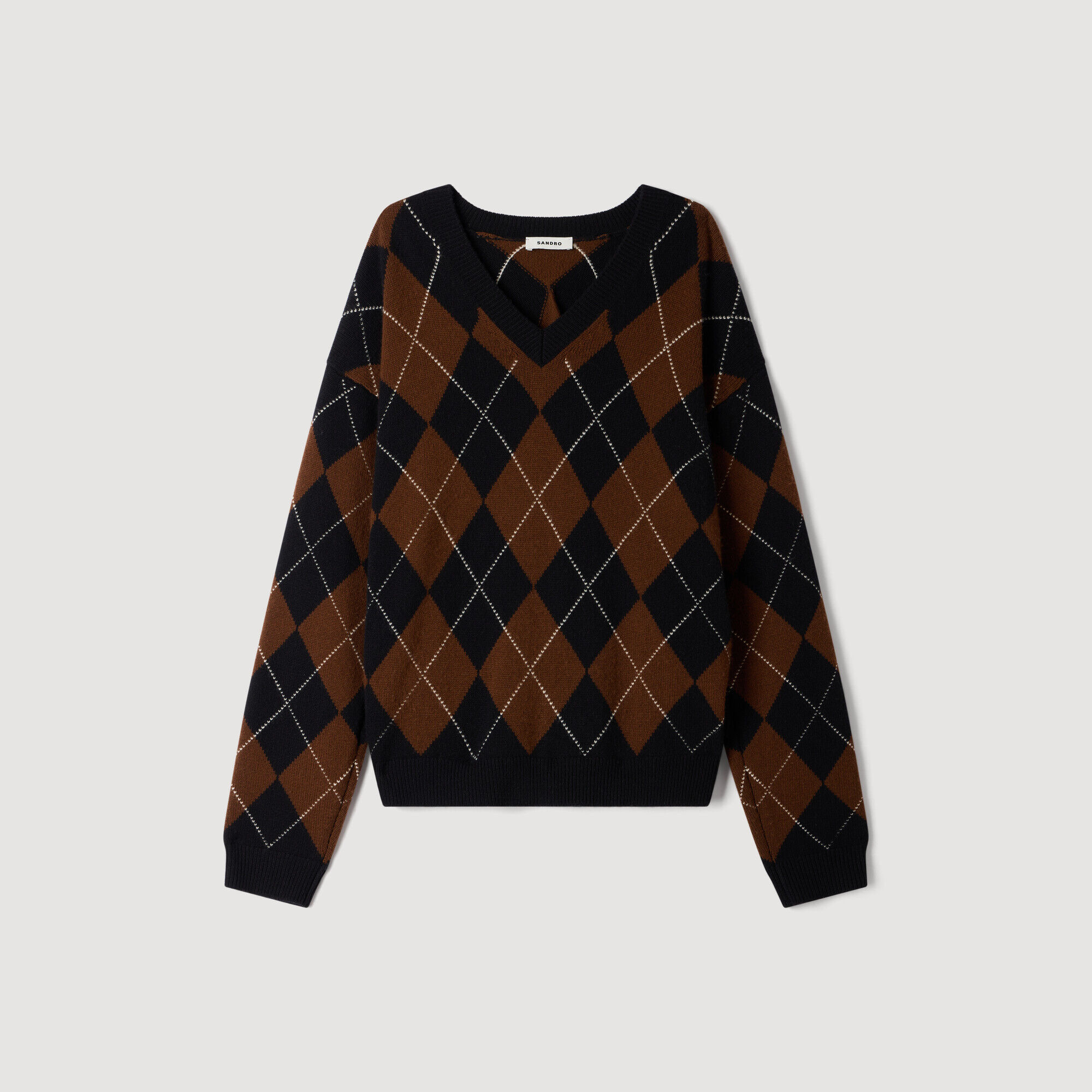 Maglione a rombi con strass - Donna | Sandro