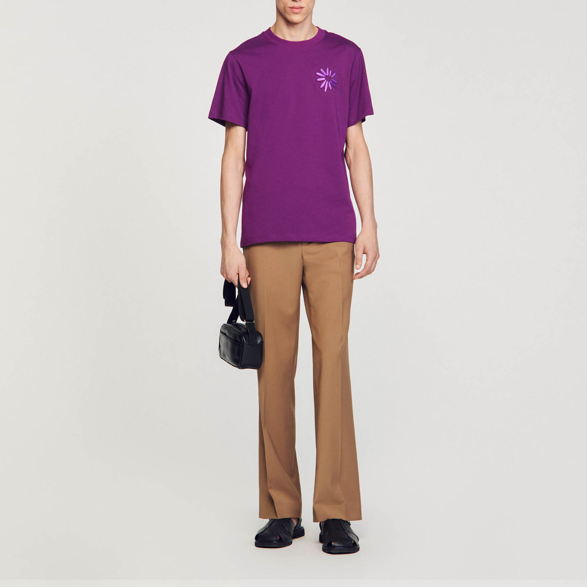 T-shirt in cotone con fiore