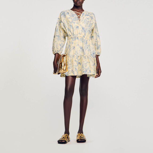 Abito con stampa a fiori