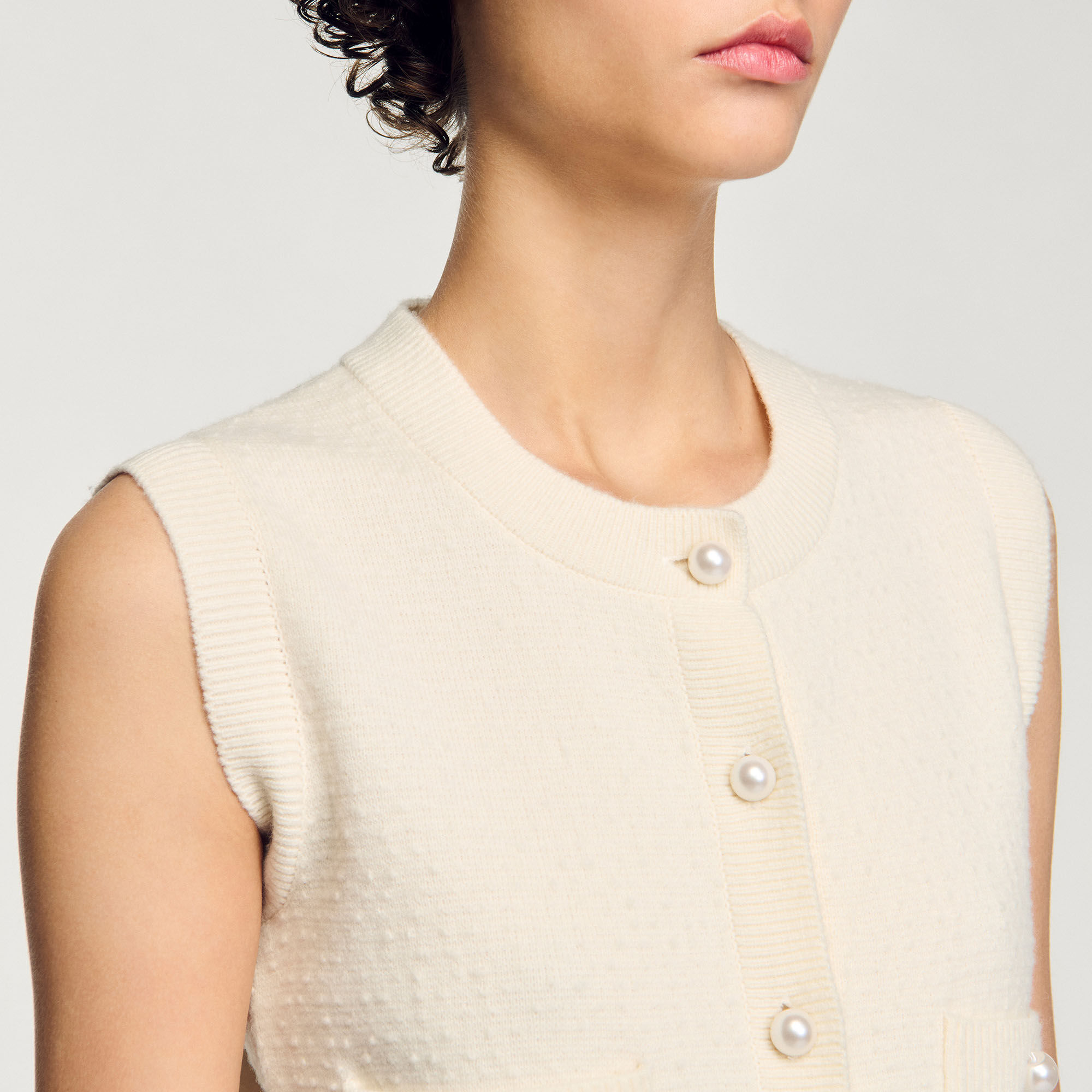 Cardigan in tweed testurizzato