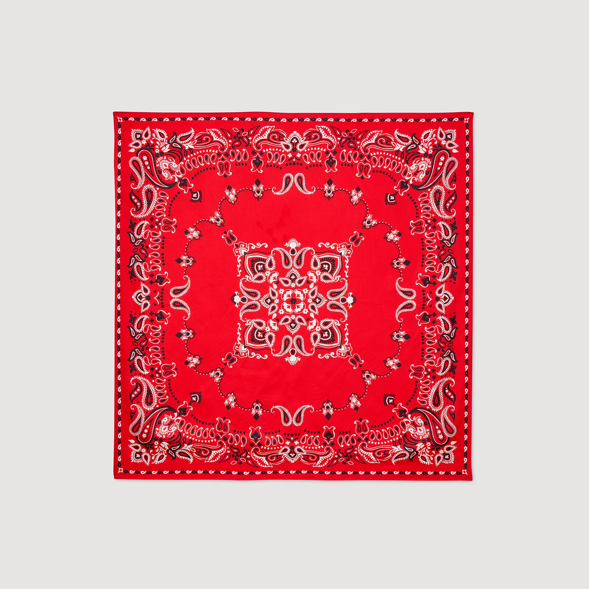 Foulard in seta con stampa bandana