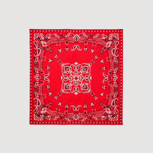 Foulard in seta con stampa bandana