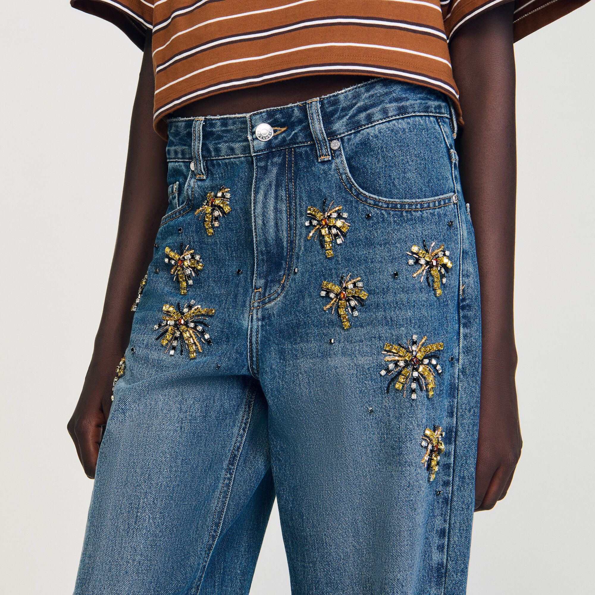 Jeans con strass