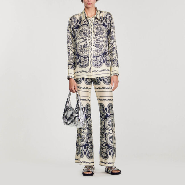 Camicia in seta con stampa