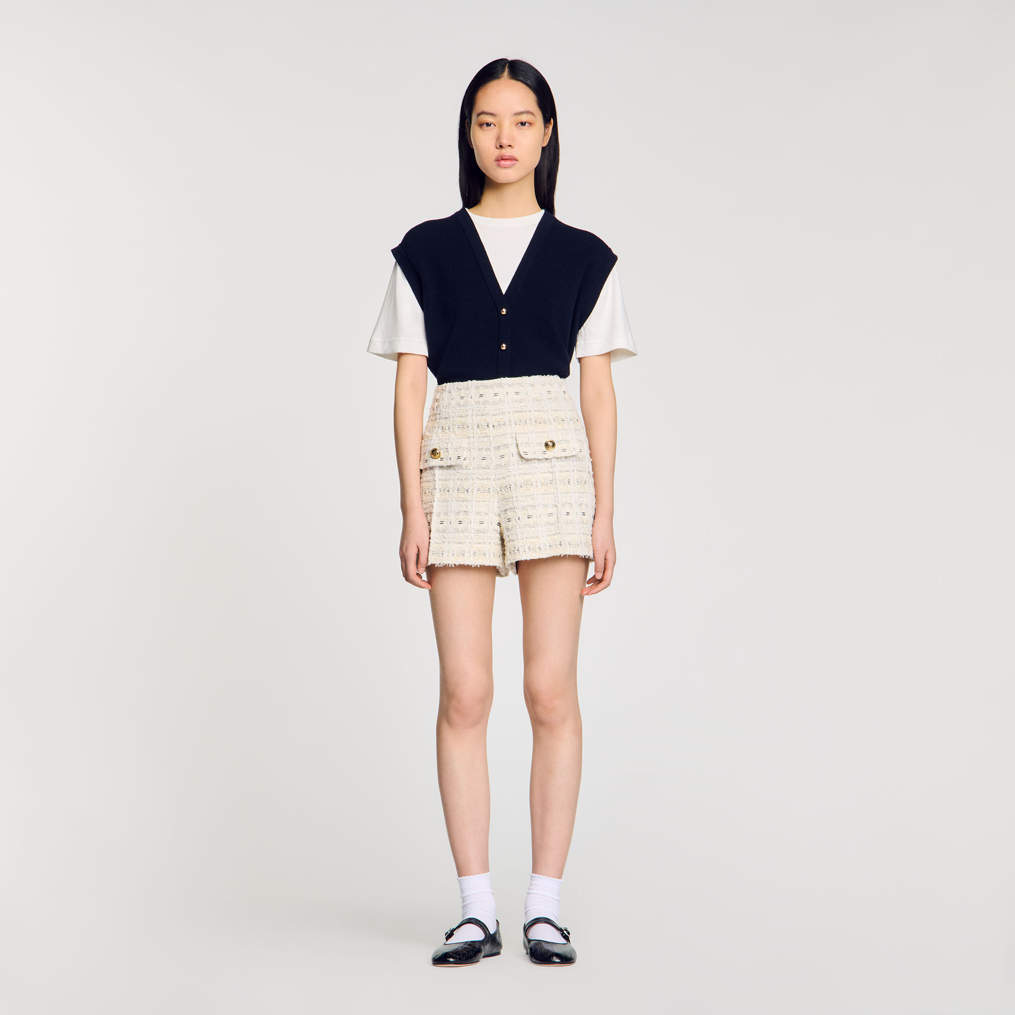 Shorts in tweed fantasia