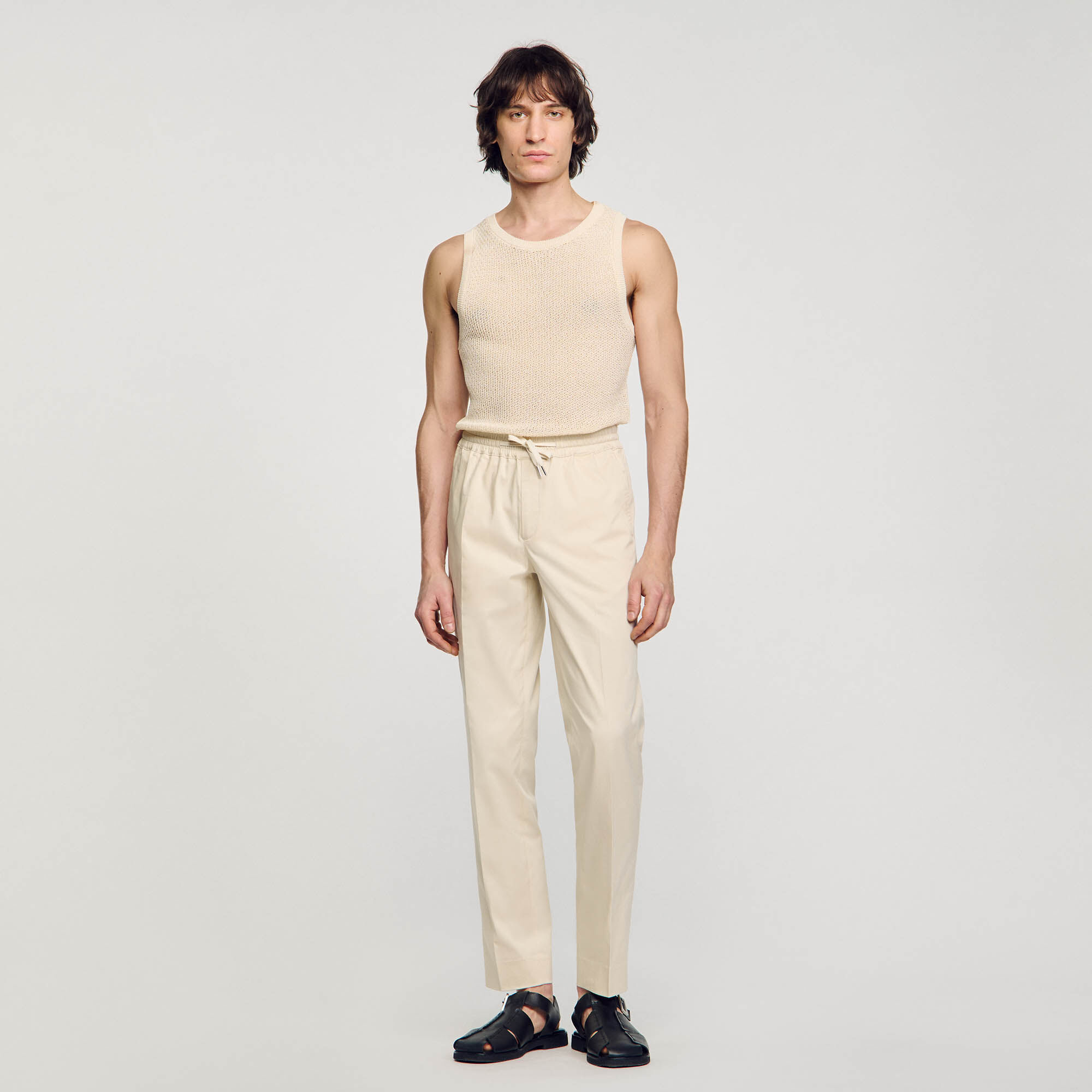 Pantaloni dritti elasticizzati