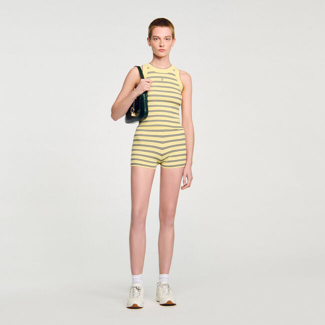 Canottiera in maglia a righe