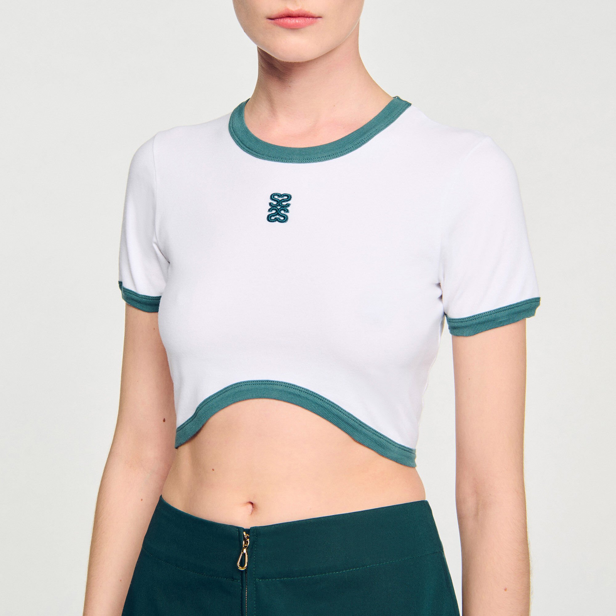 T-shirt corta bicolore