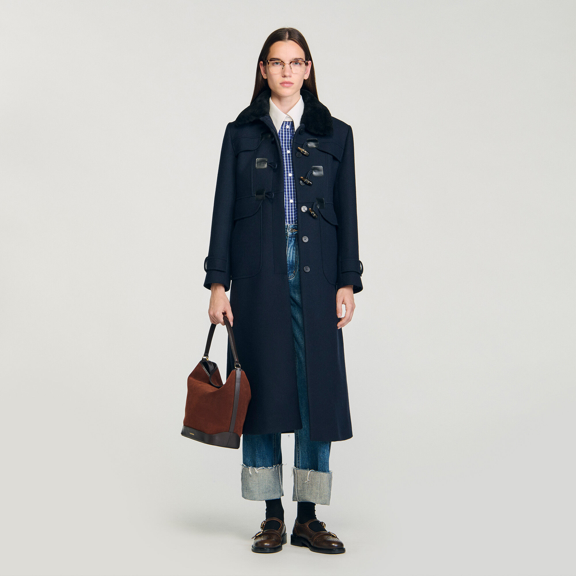 Cappotto lungo con colletto velluto Cappotto lungo con colletto velluto