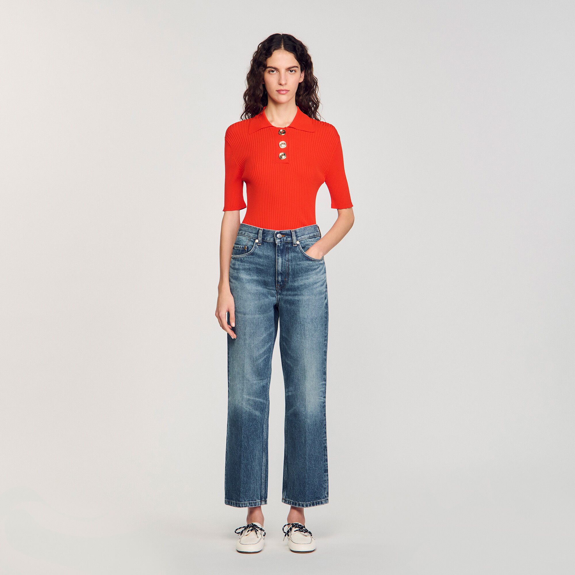 Maglione con colletto a polo