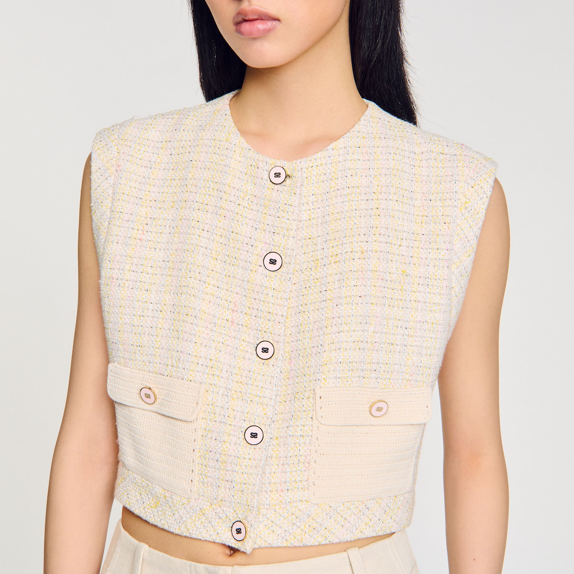 Gilet in tweed fantasia