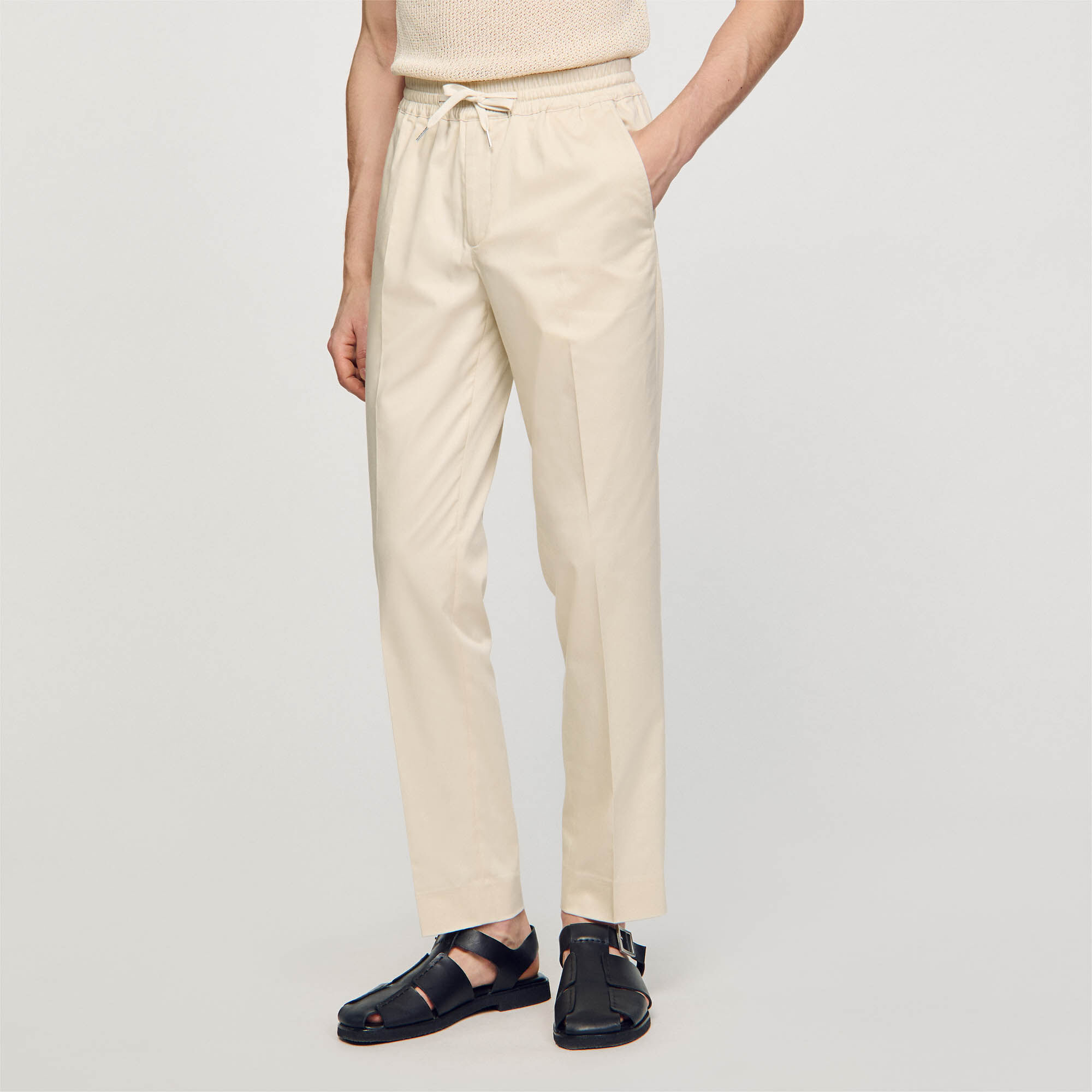 Pantaloni dritti elasticizzati