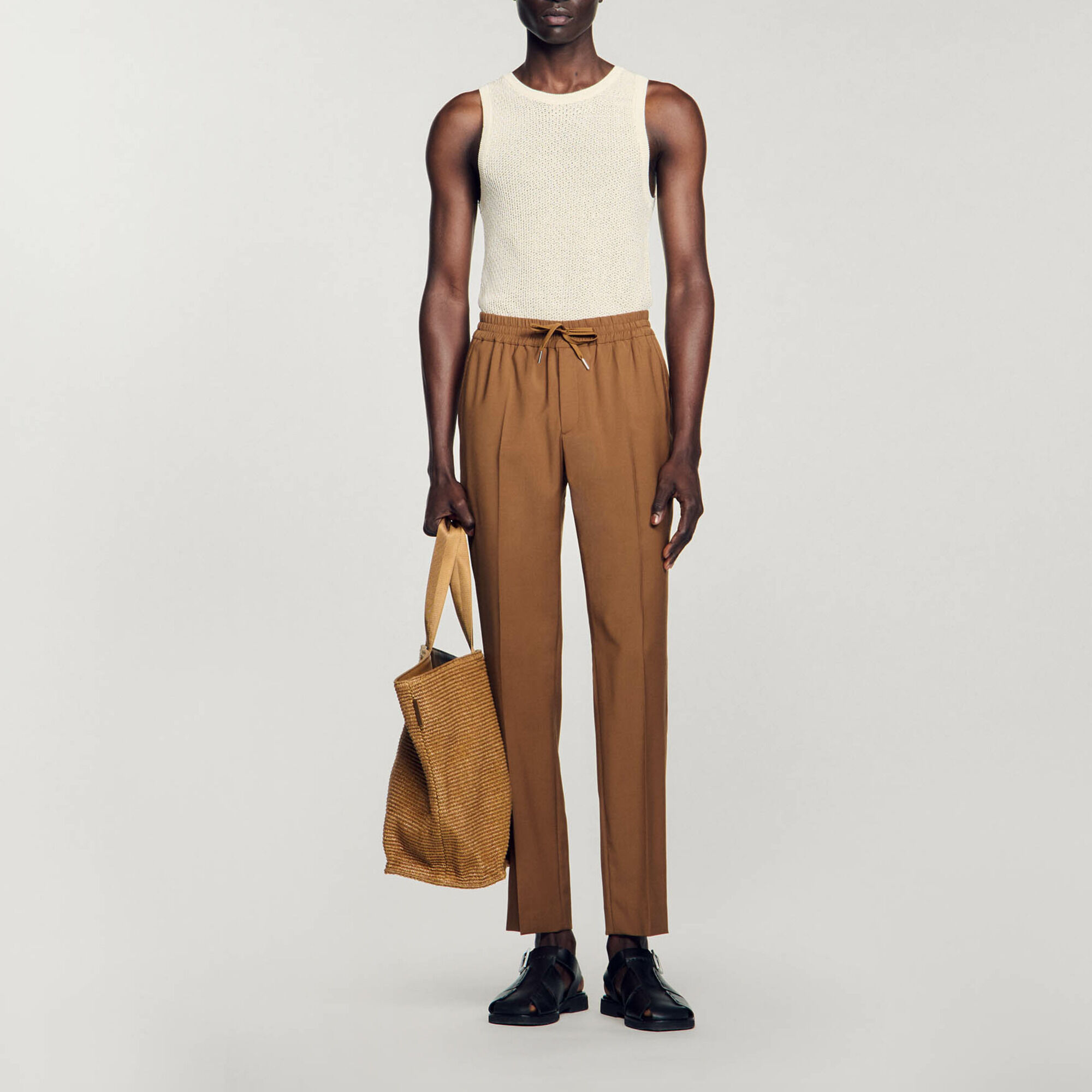 Pantaloni dritti elasticizzati