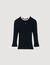 Maglione trompe l'œil in lana mista