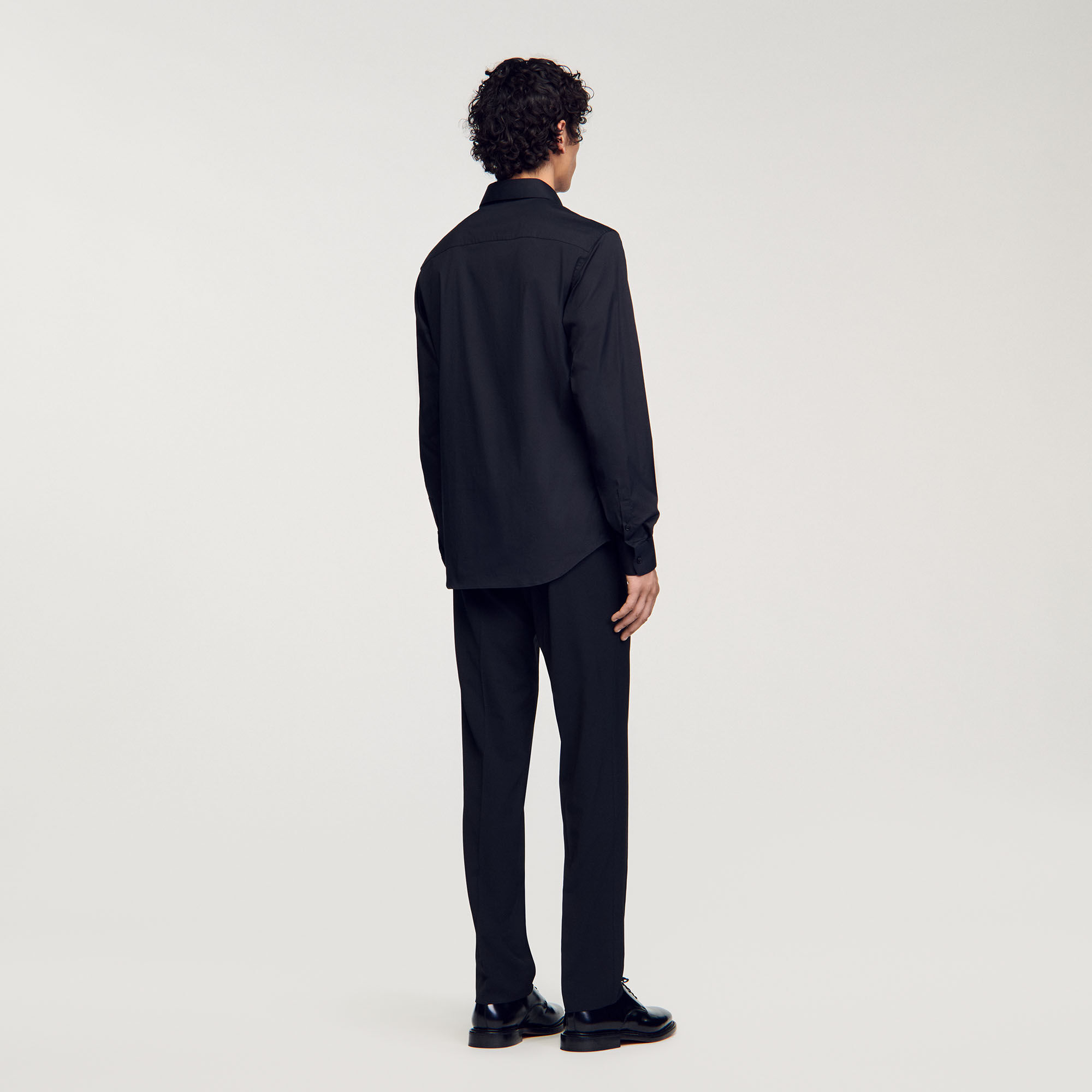 Camicia aderente in cotone stretch