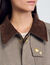 Cappotto a quadri con colletto vellutato
