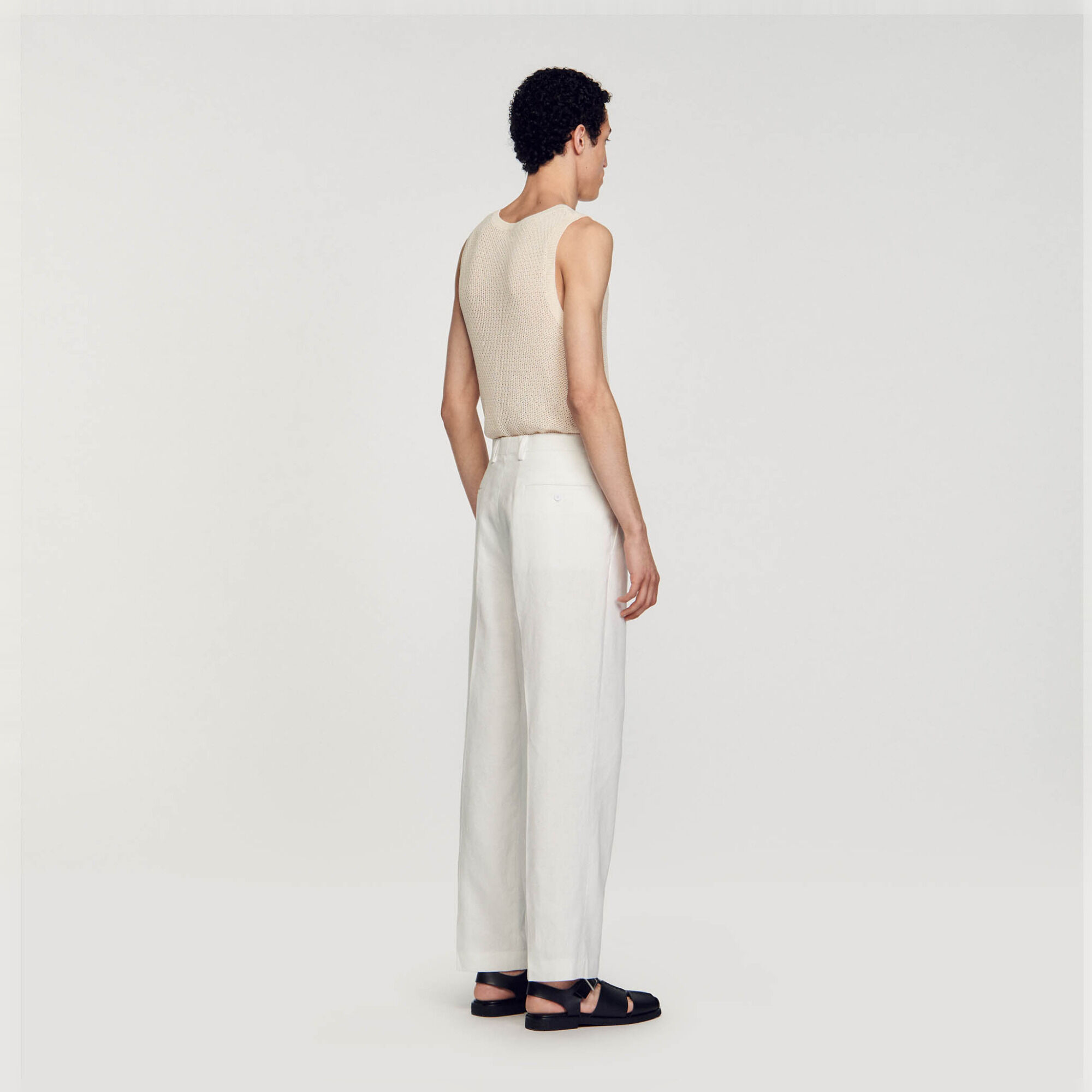 Pantaloni in lino e cotone