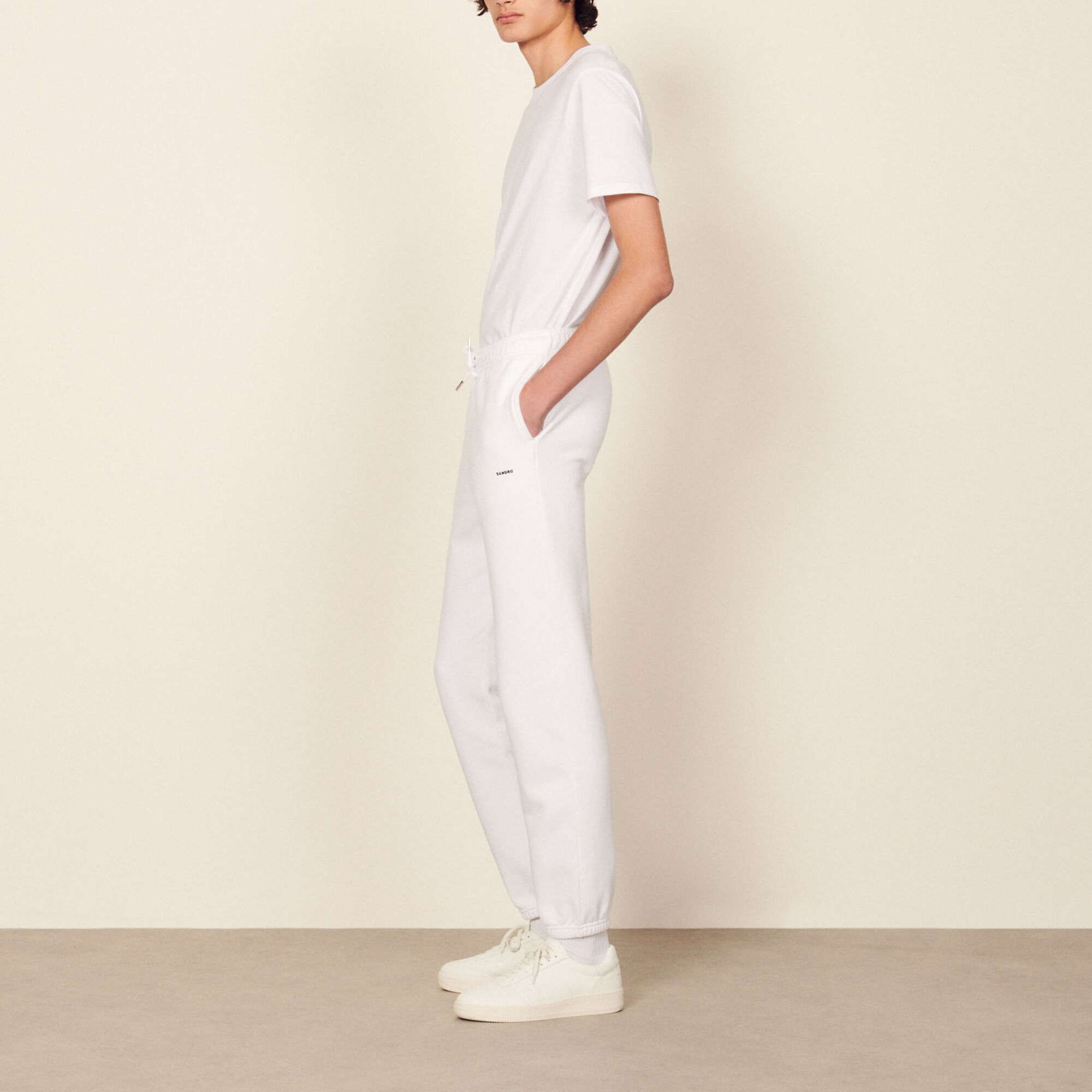 Pantaloni da jogging felpati ricamati