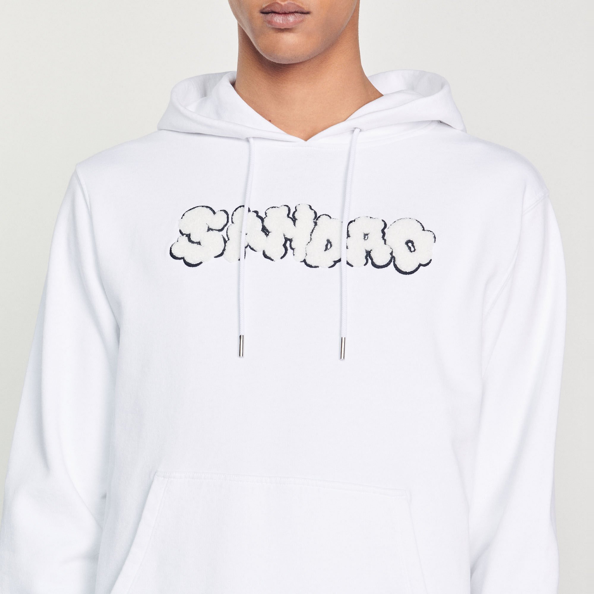Felpa con cappuccio e ricamo Sandro
