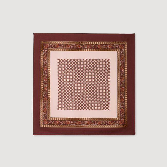 Foulard con stampa posizionata