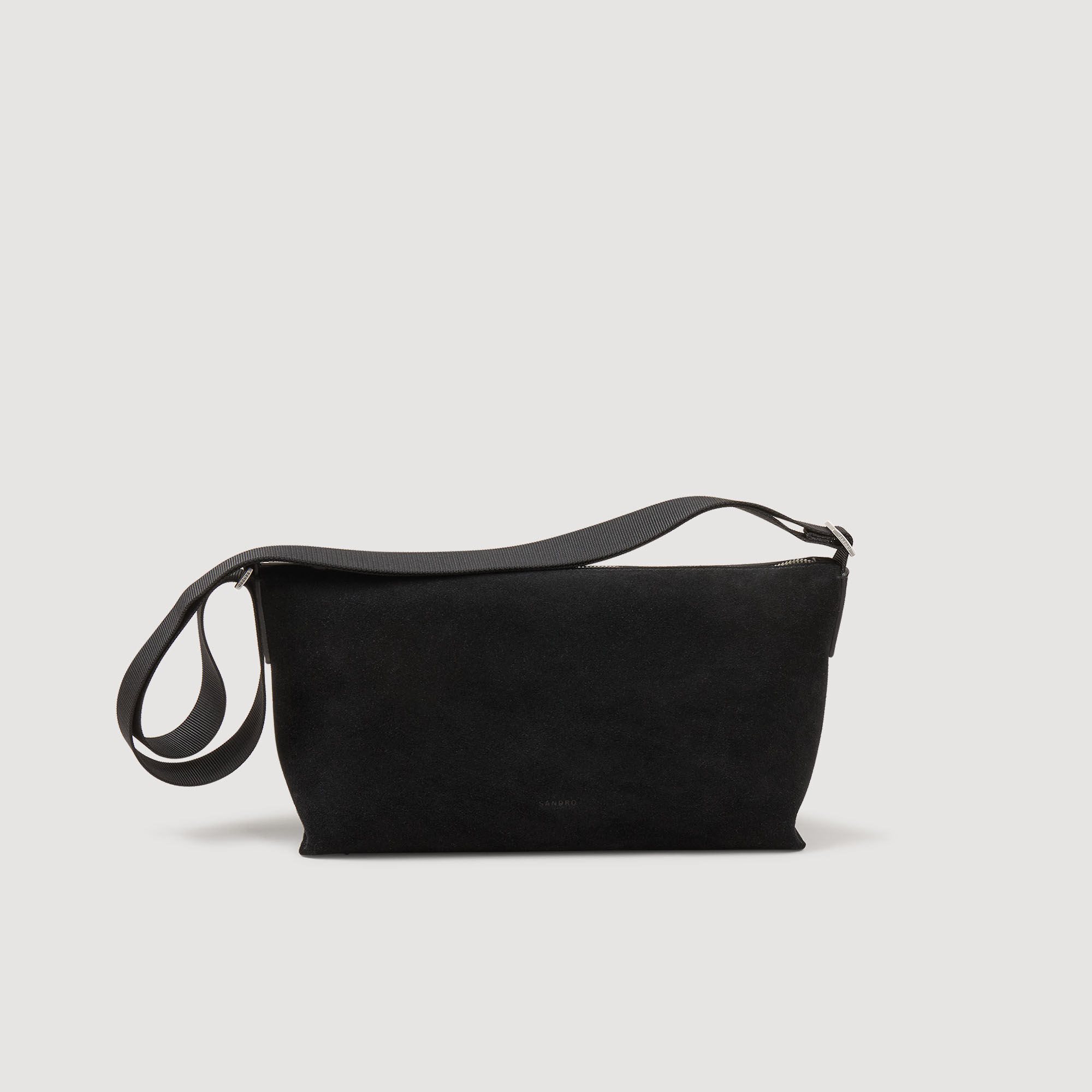 Hobo bag in crosta di pelle