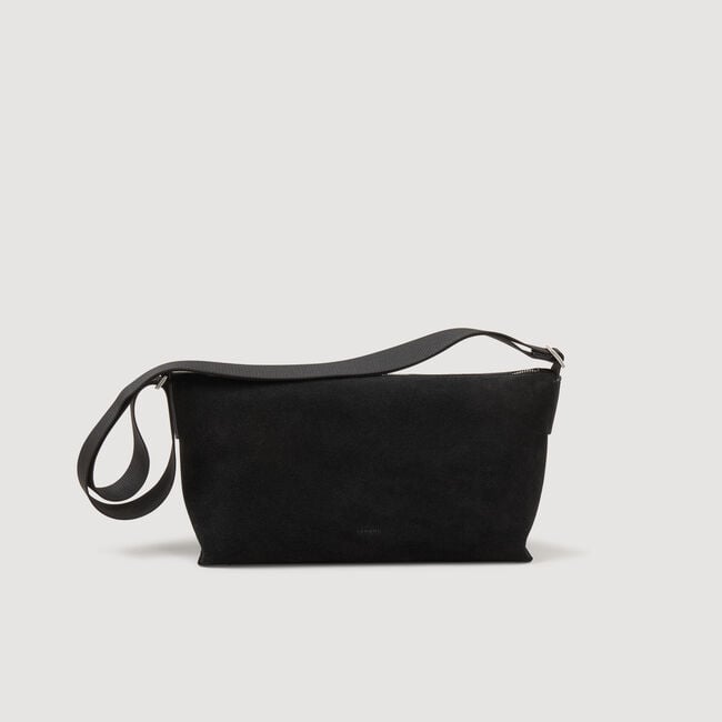 Hobo bag in crosta di pelle
