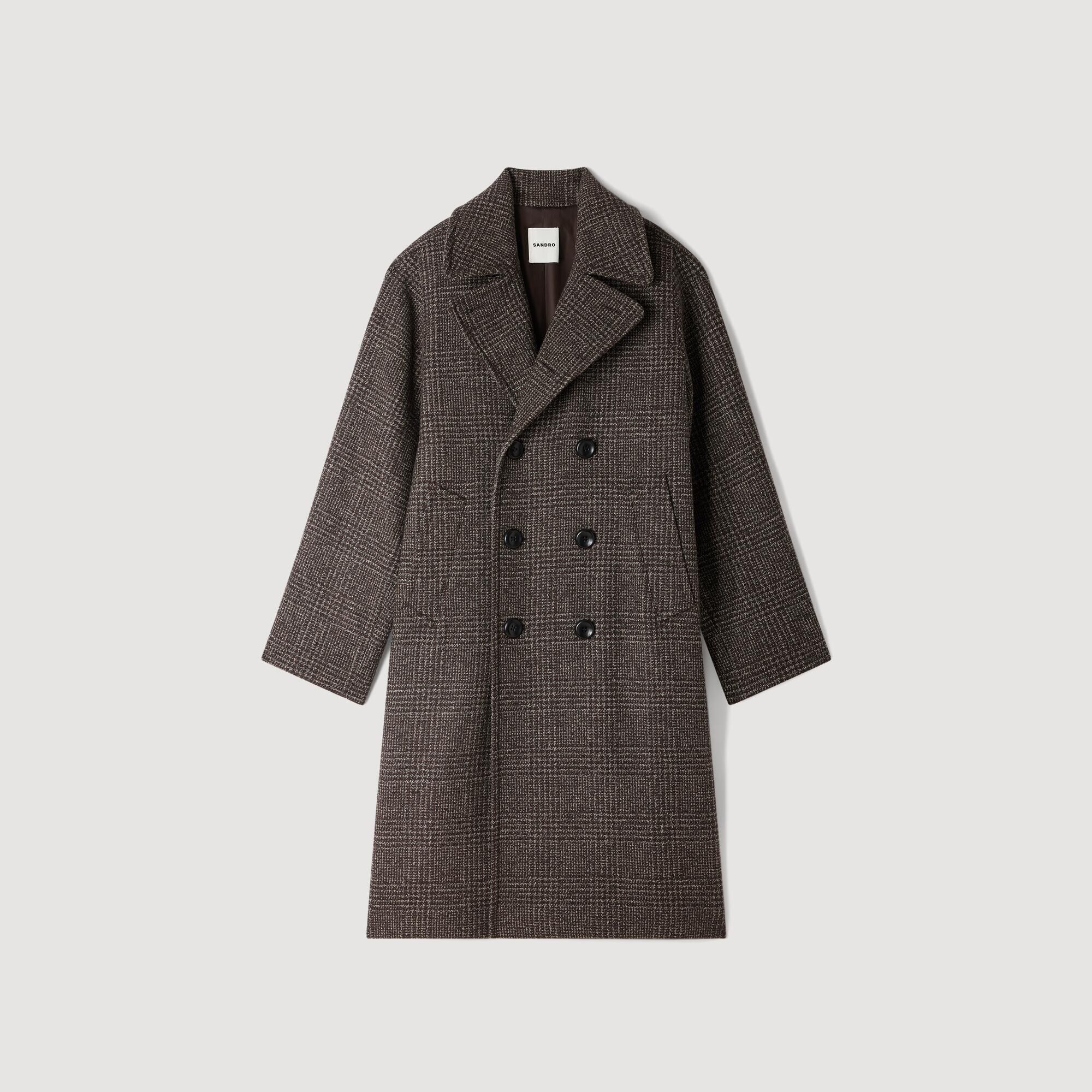Cappotto in lana a quadri - Uomo | Sandro
