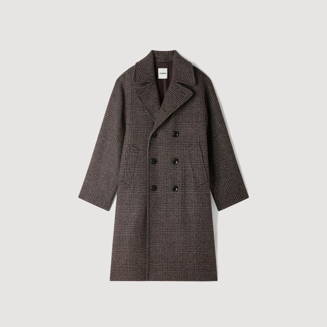 Cappotto in lana a quadri