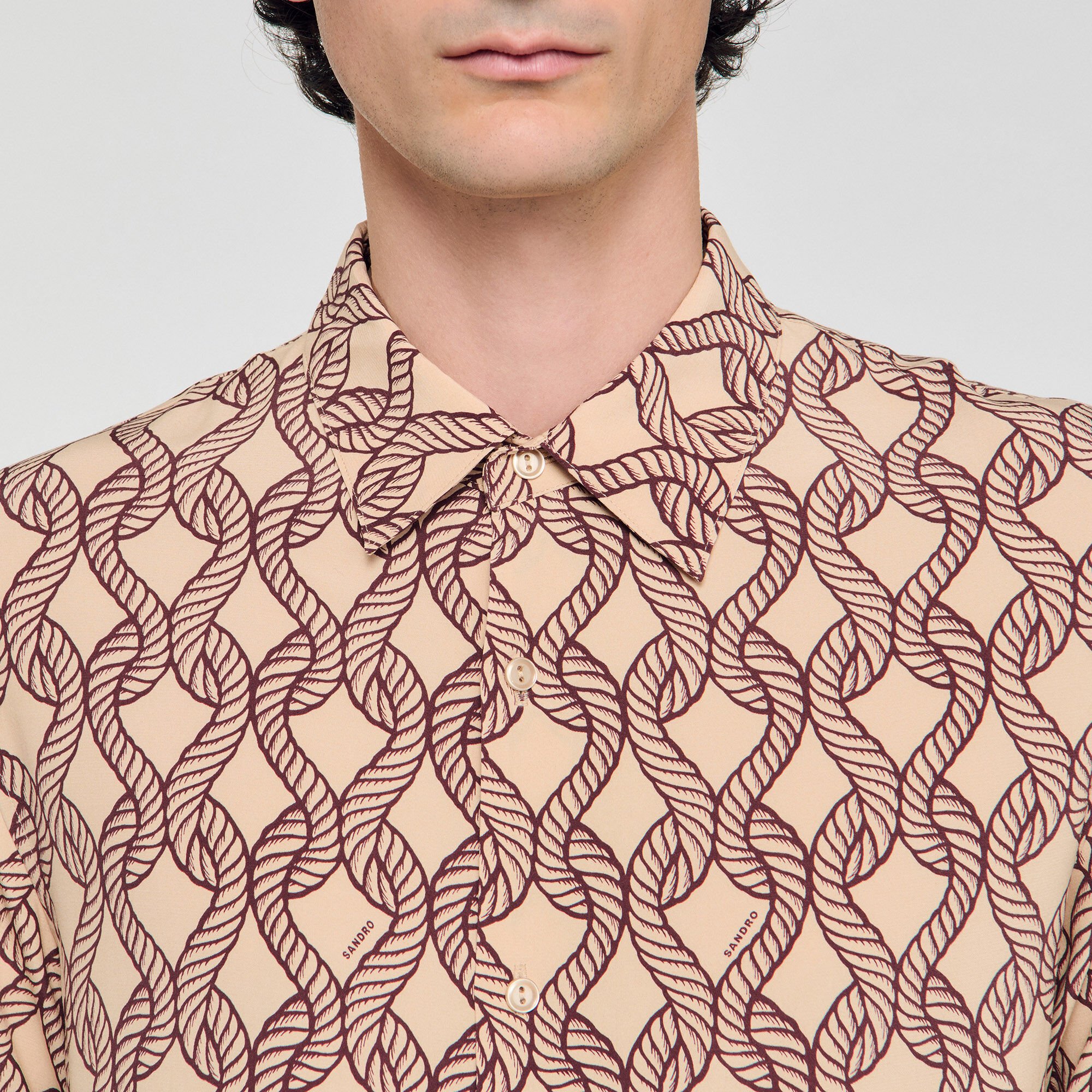 Camicia fluida con stampa a corde