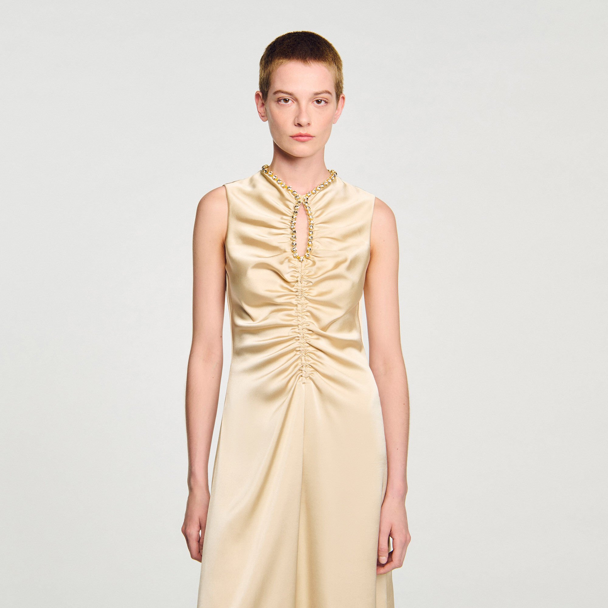 Abito midi con strass