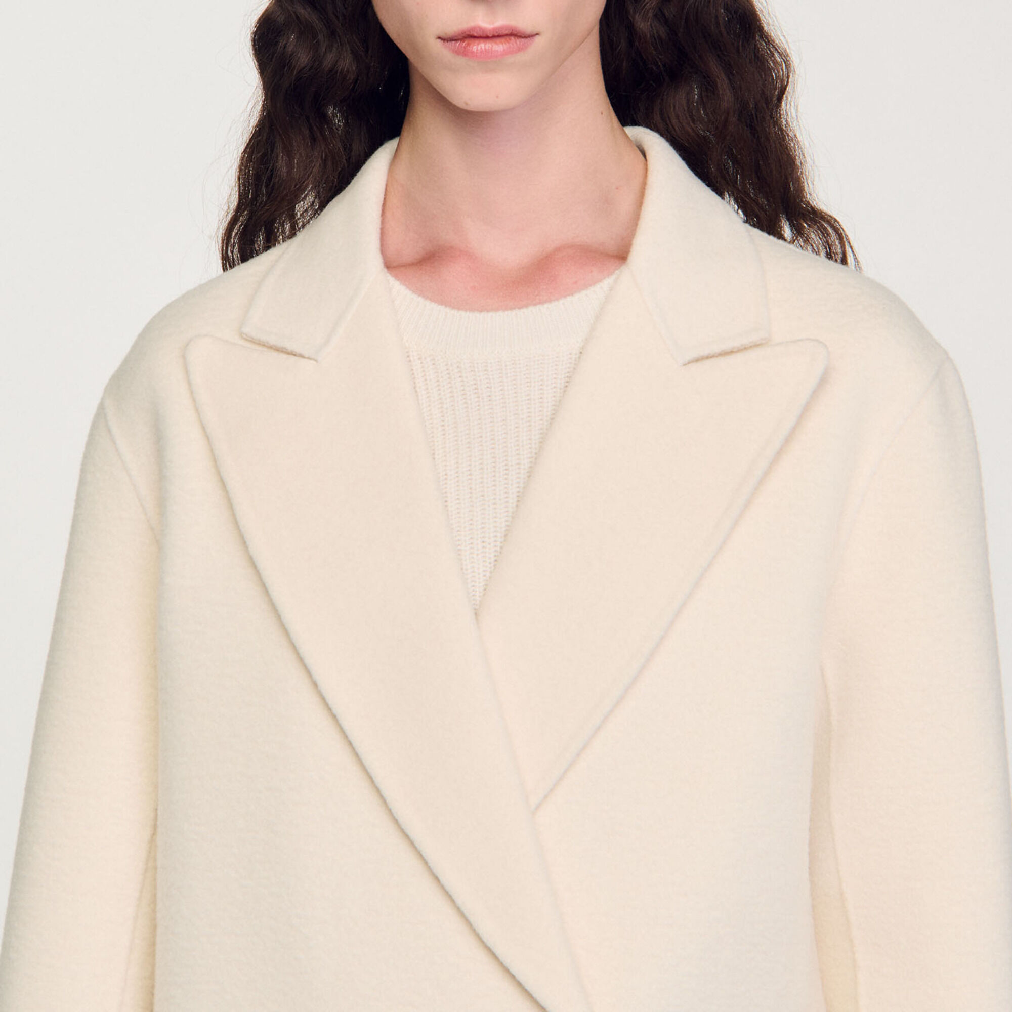 Cappotto lungo in misto lana