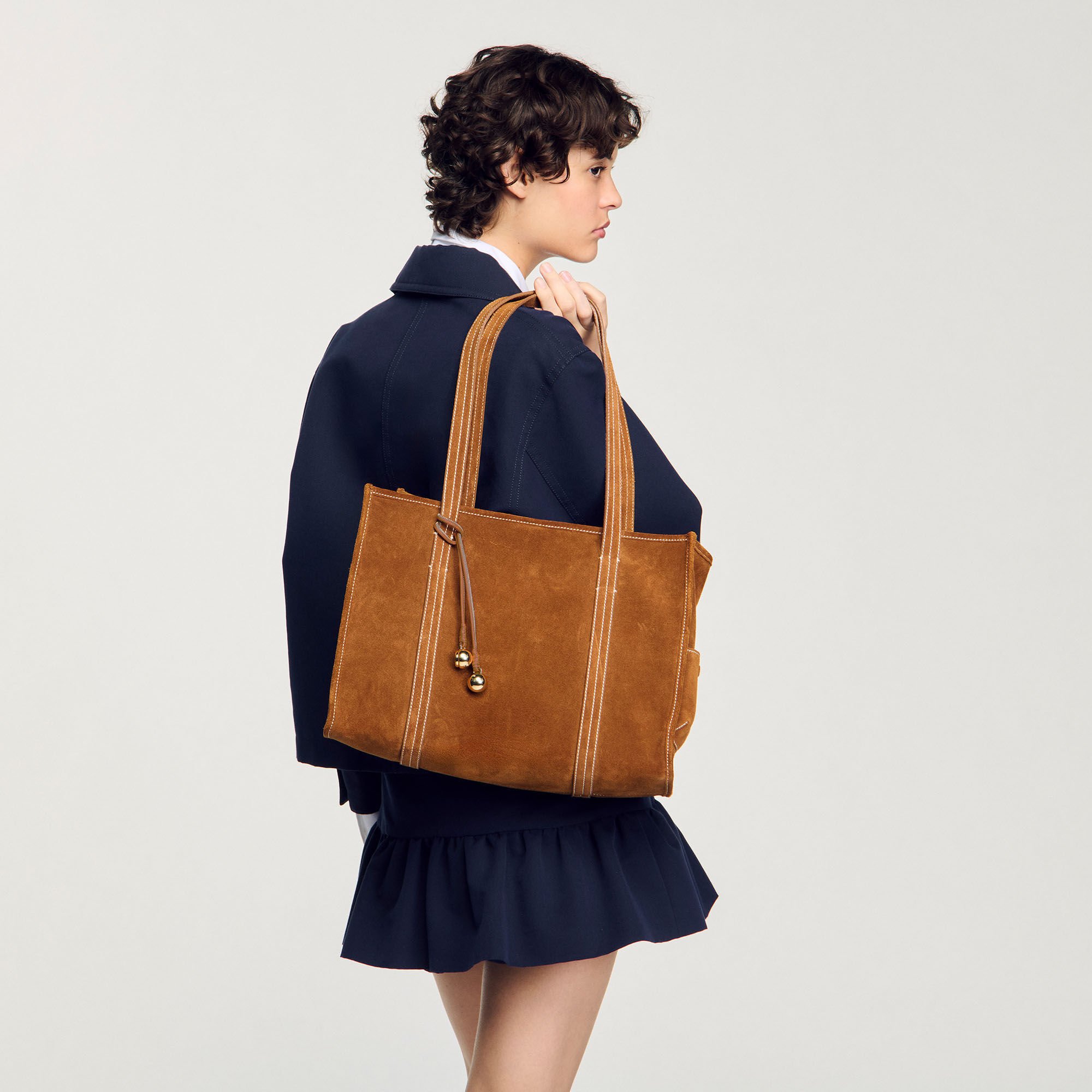 Shopping bag in scamosciato