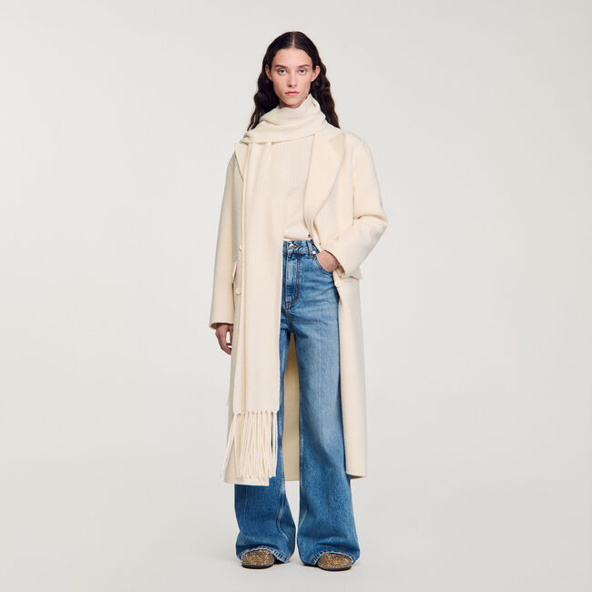 Cappotto lungo in misto lana