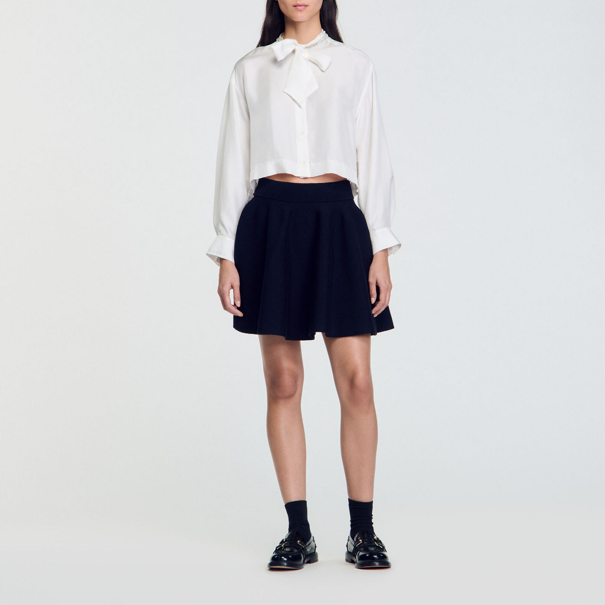 Gonna corta in maglia - Donna | Sandro