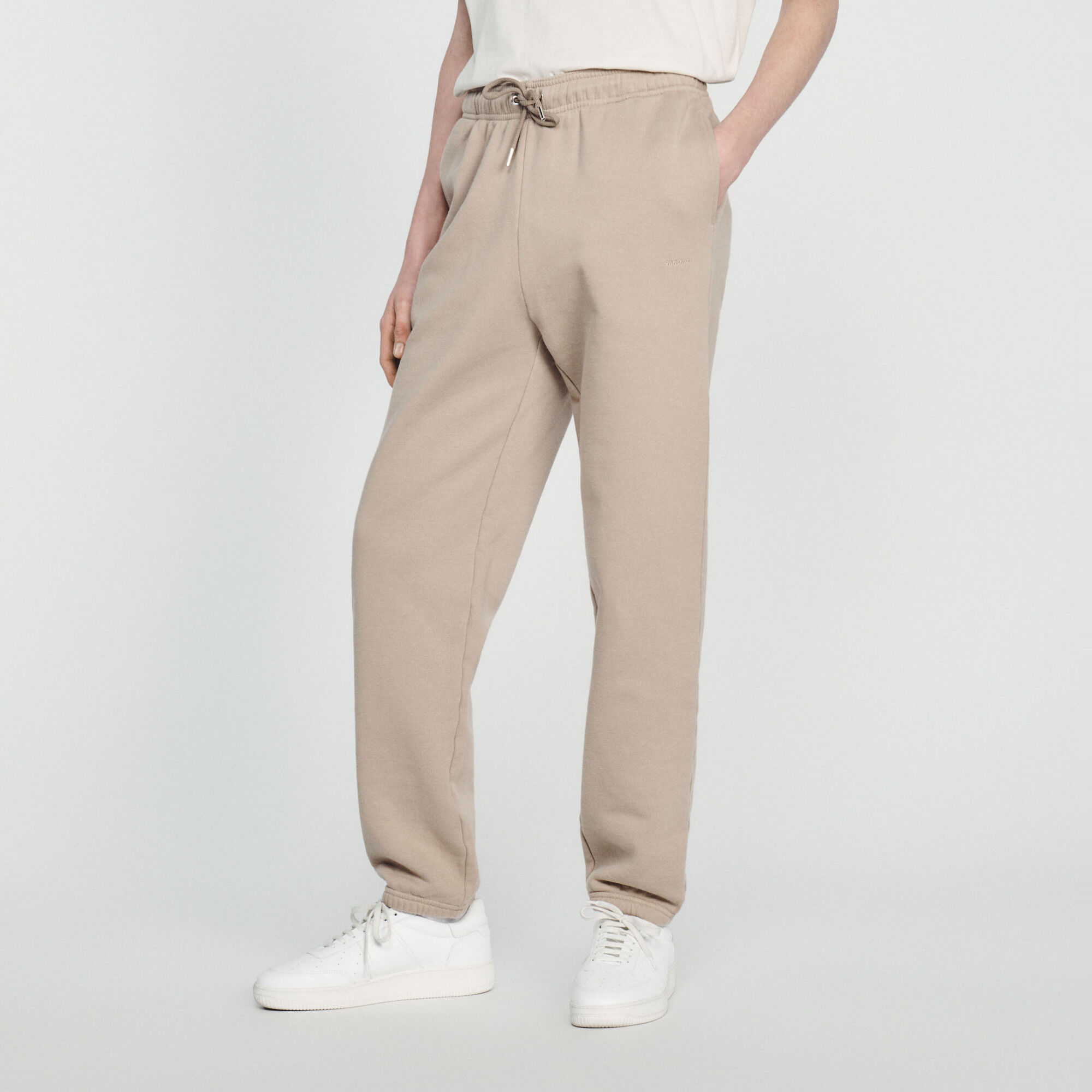 Pantaloni da jogging felpati ricamati