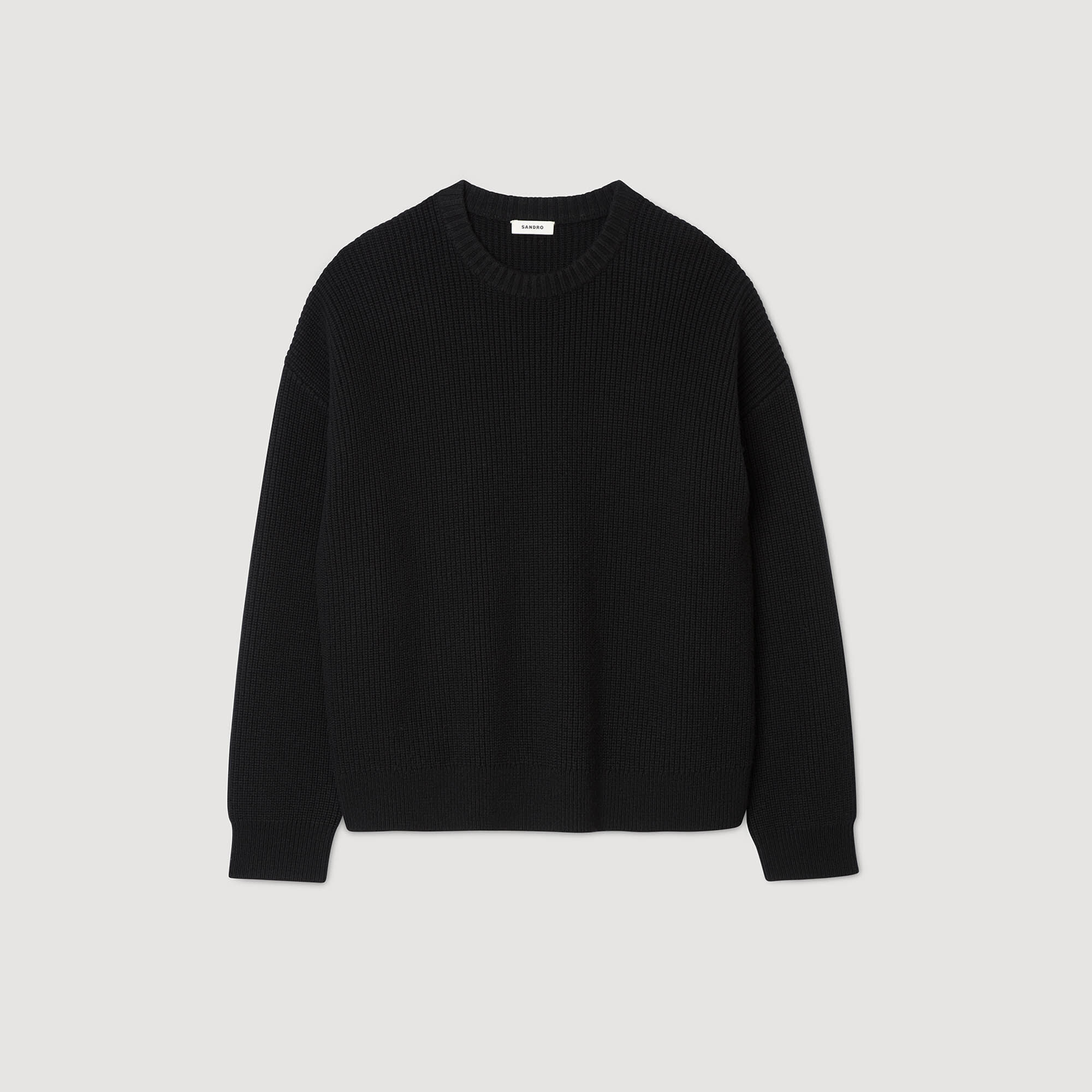 Maglione a coste in maglia