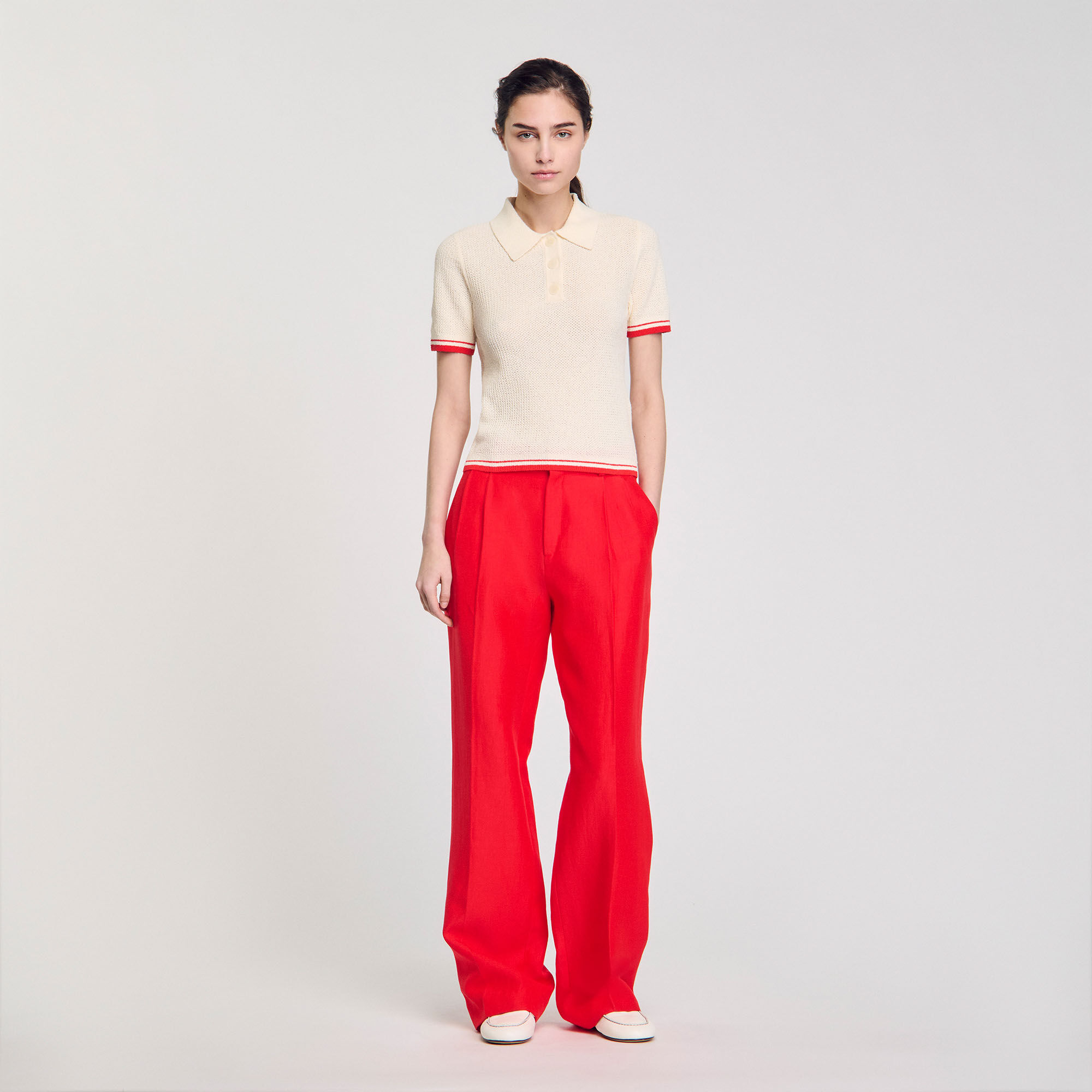 Maglione con colletto a polo