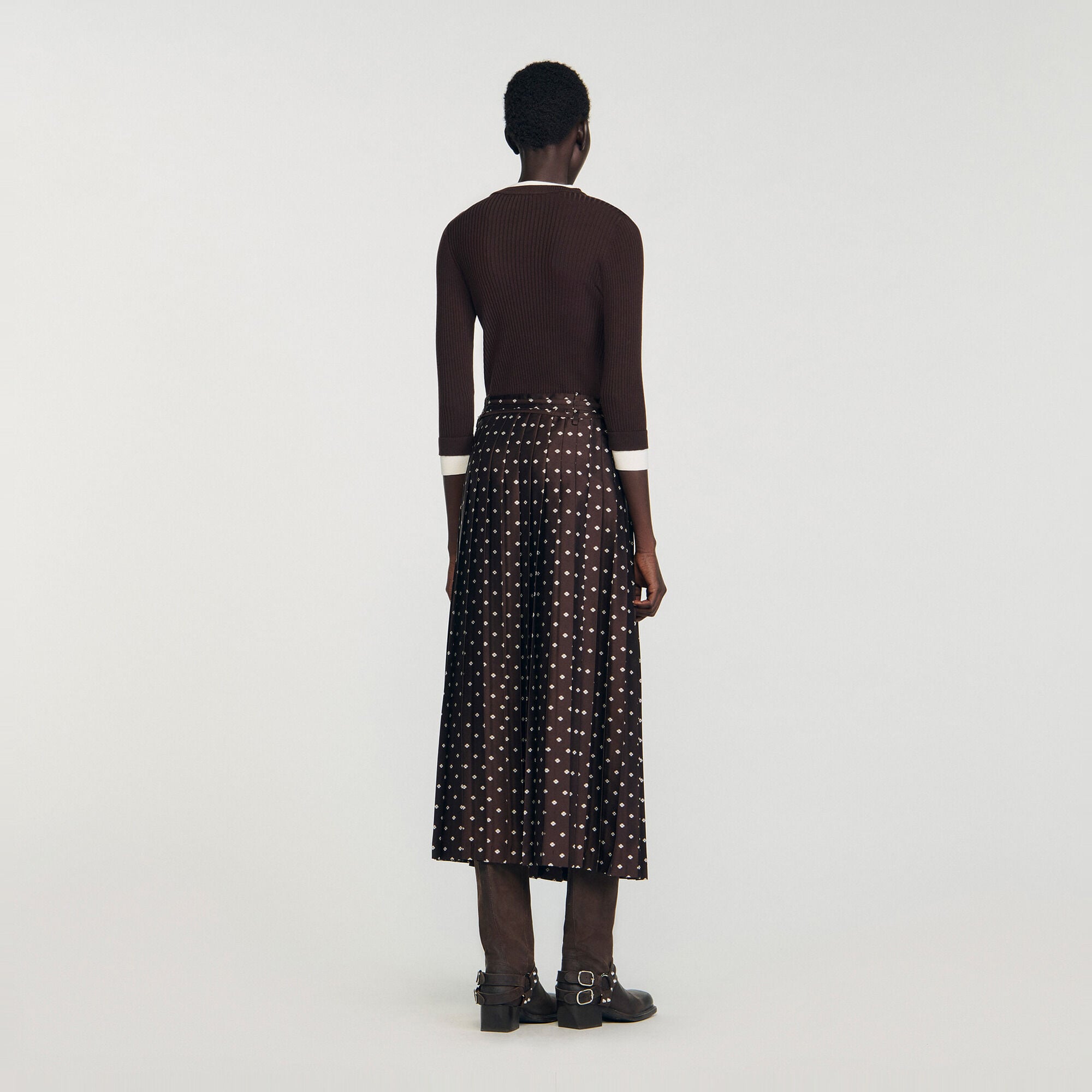 Gonna lunga stampa foulard - Donna | Sandro