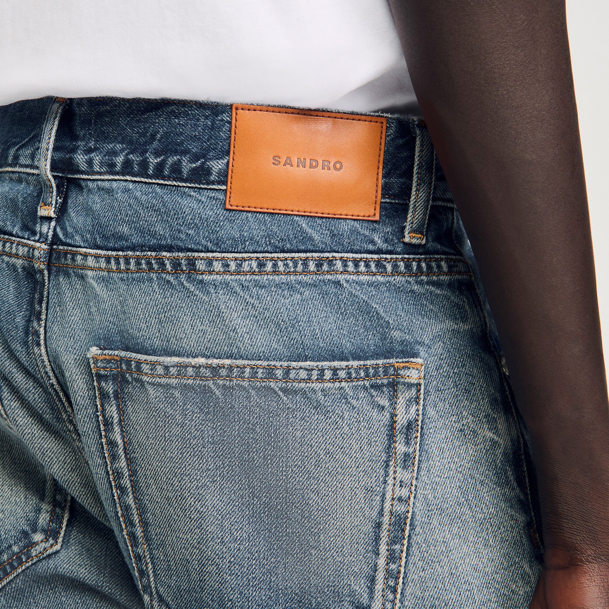 Jeans regular délavé
