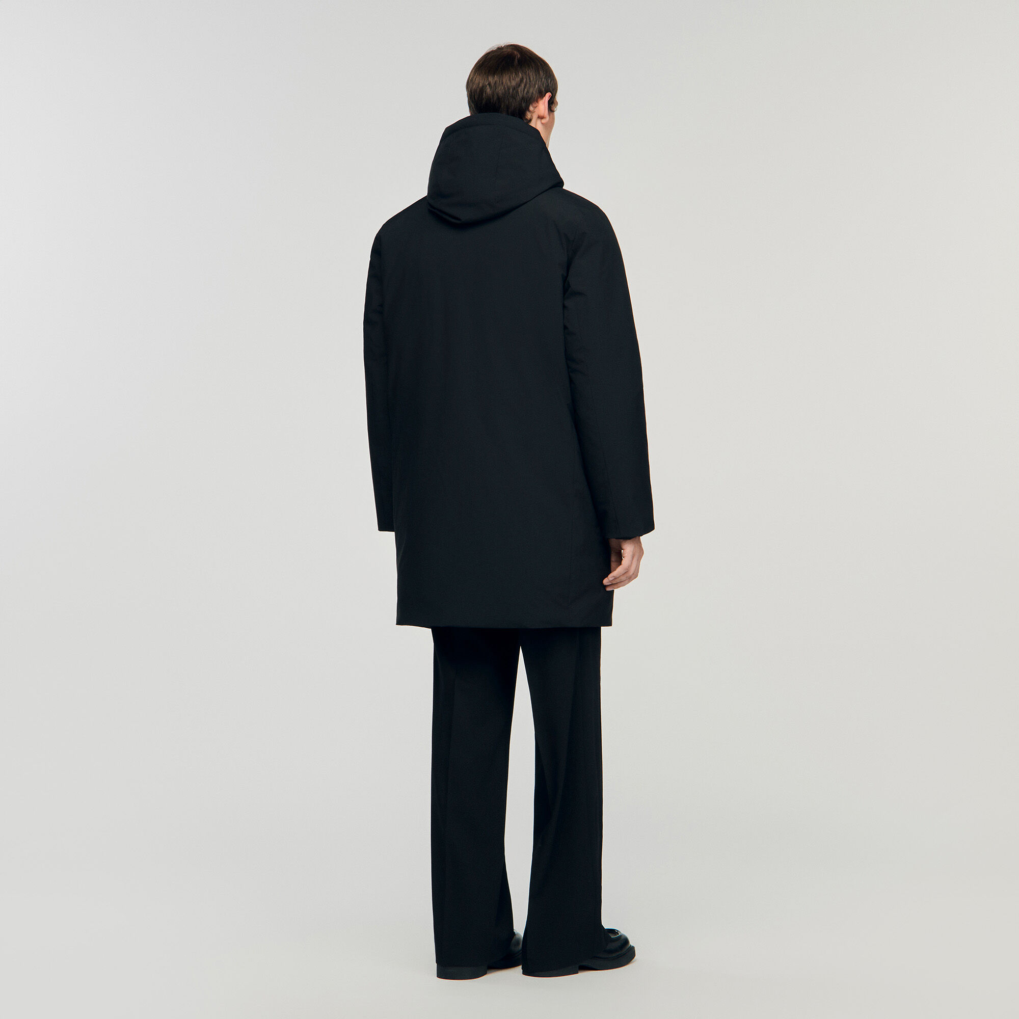 Parka con cappuccio e zip