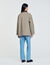 Cappotto a quadri con colletto vellutato