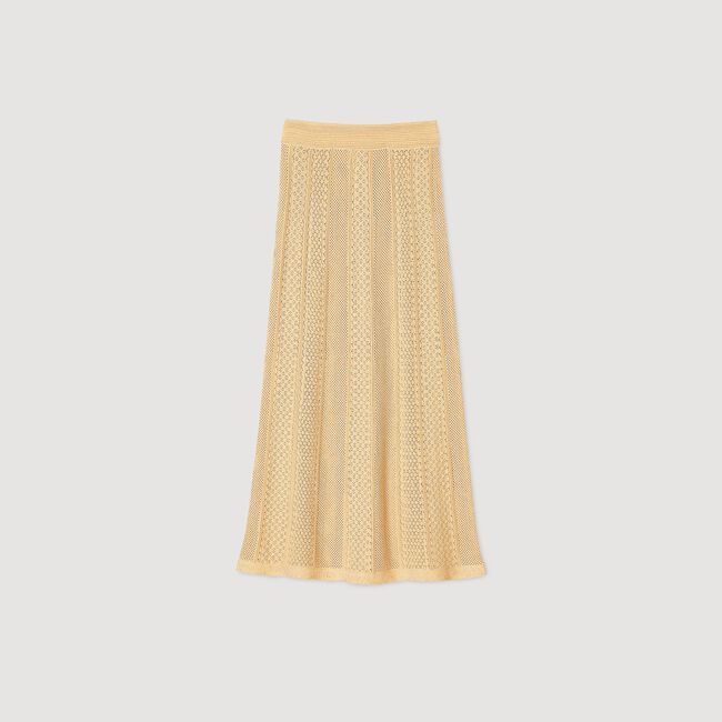 Gonna lunga in maglia pointelle