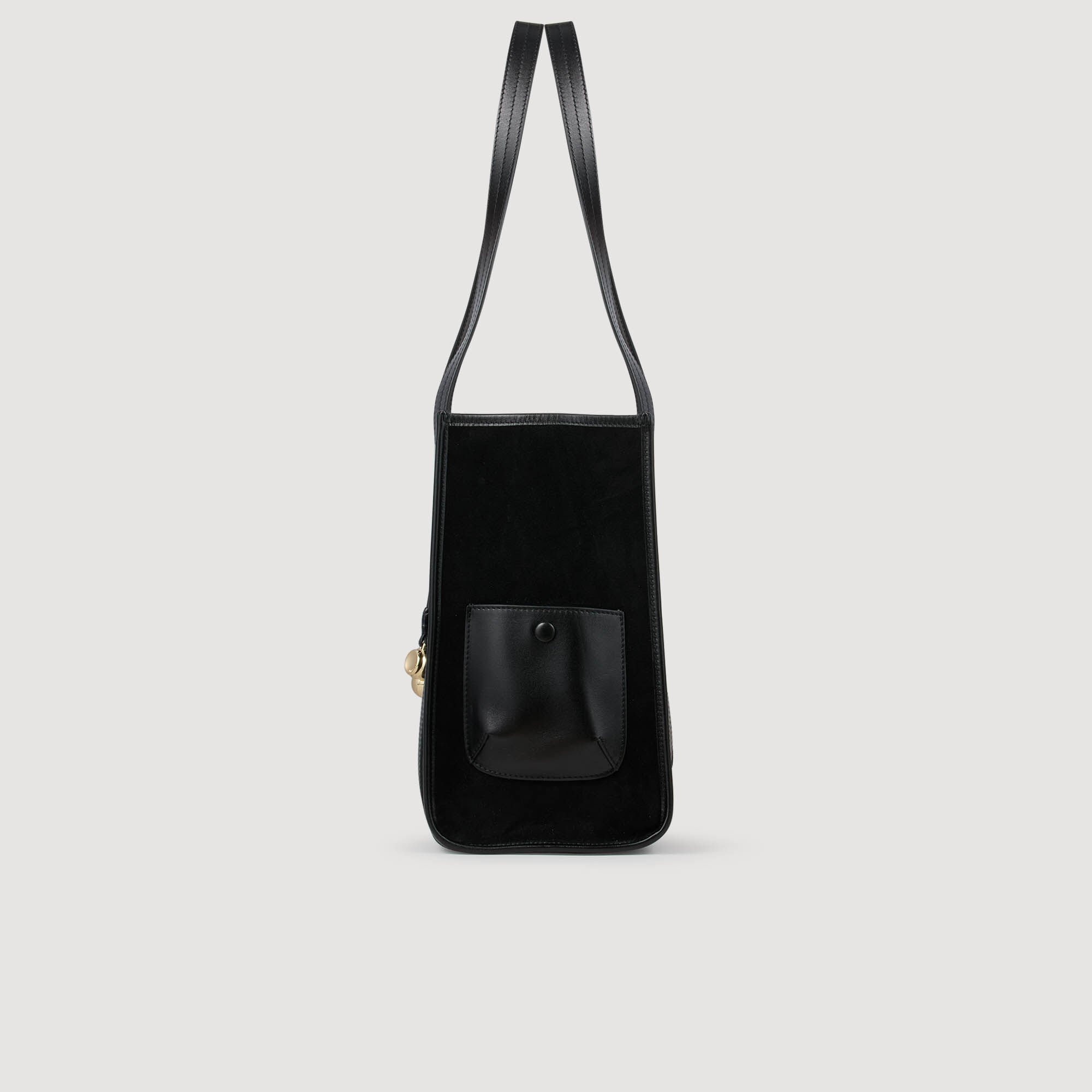 Shopping bag in morbido scamosciato