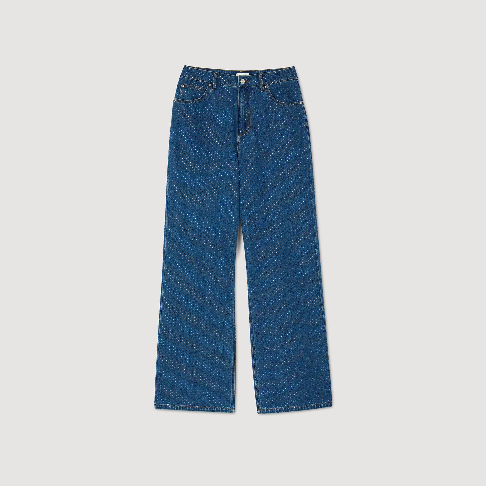 Jeans larghi glitterati