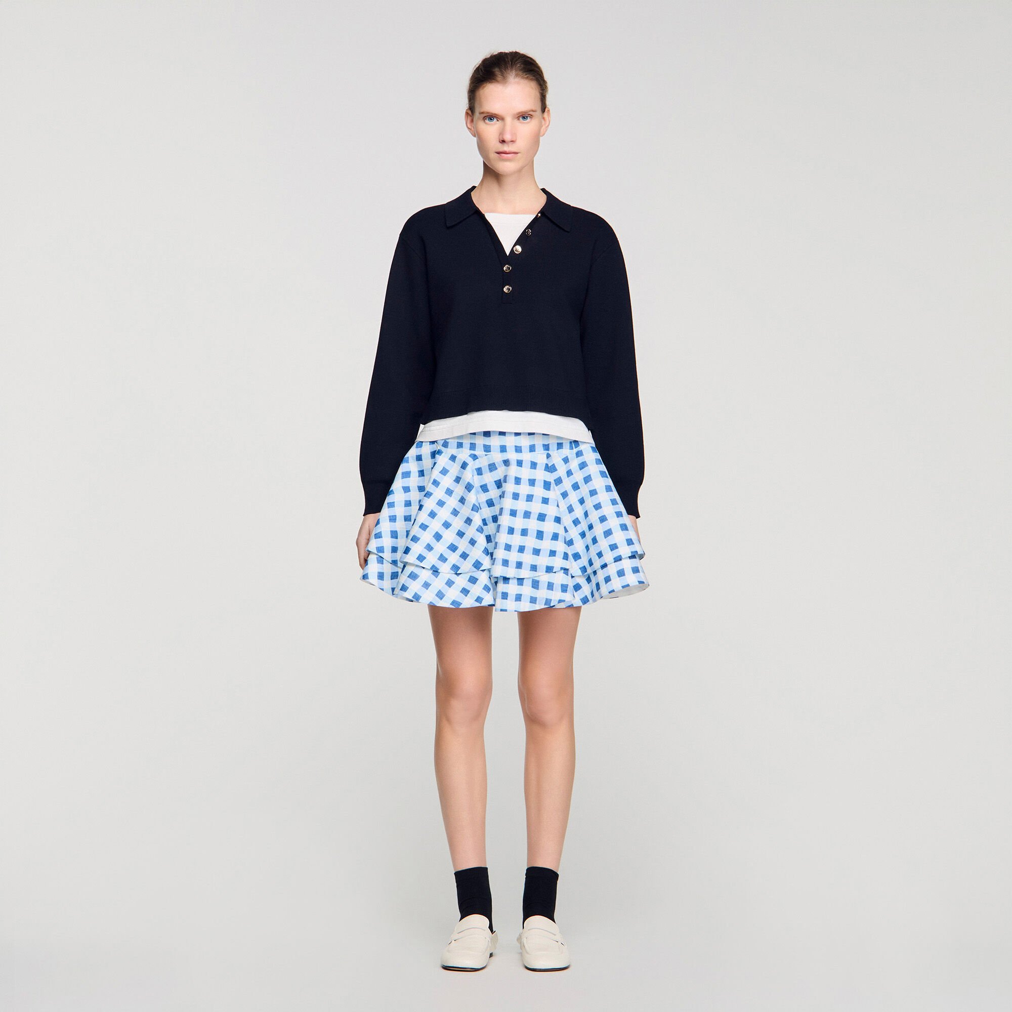 Maglione col 2 in 1 bottoni metal