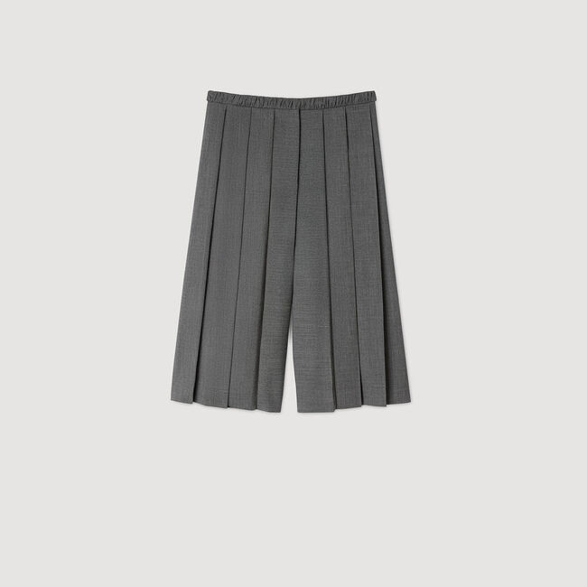 Short lungo plissettato